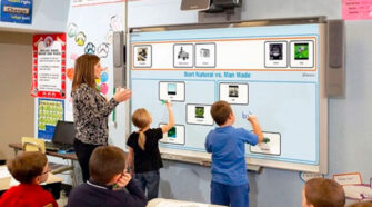 interactive whiteboard in school